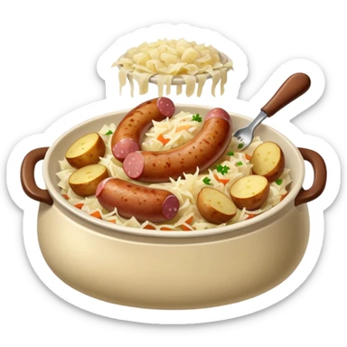 choucroute dans assiette sticker