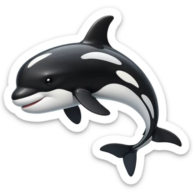 Orca without the eyes sticker