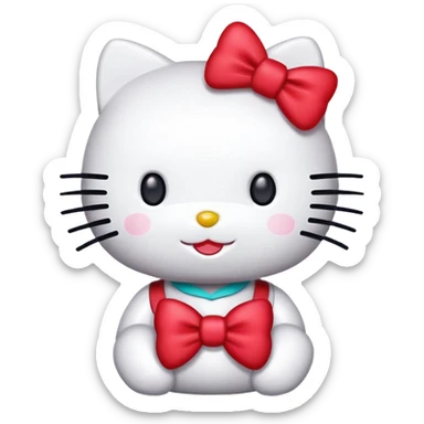 Hello-kitty hello-kitty mad red bow sticker