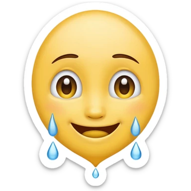 Tears of Joy emoji—iOS style. sticker