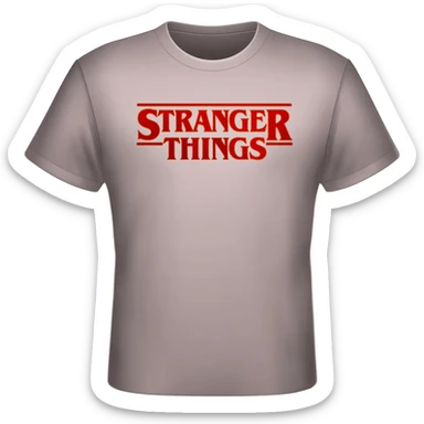 stranger things tshirt sticker