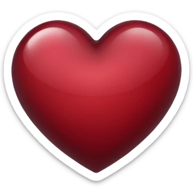 Wine colour heart emoji sticker