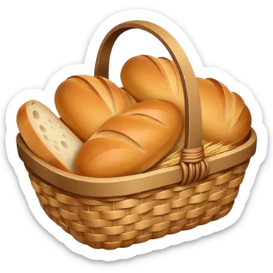 coquette basket with bread sticker