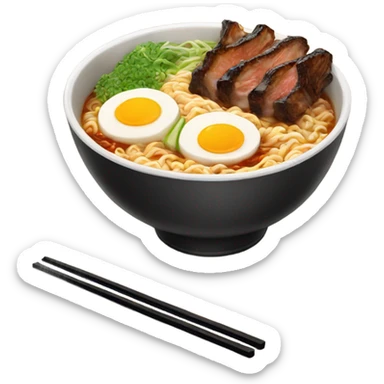 Ramen with Korean bbq sticker
