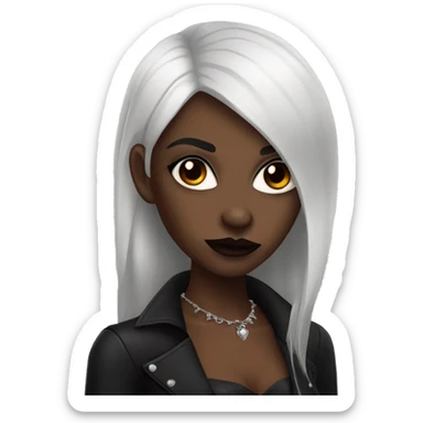 Hot vampire girl with brown skin goth sticker