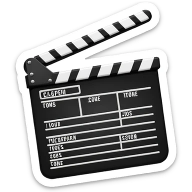 Movie clapper sticker