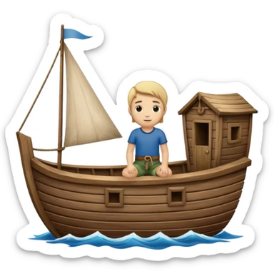noah on his arc sticker
