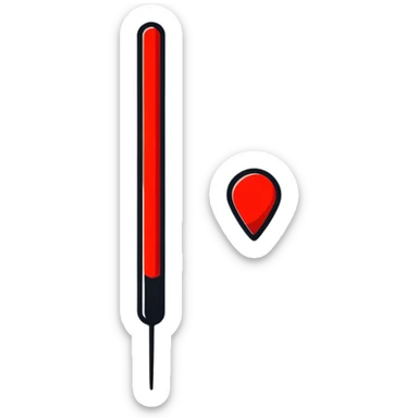 red push pin sticker