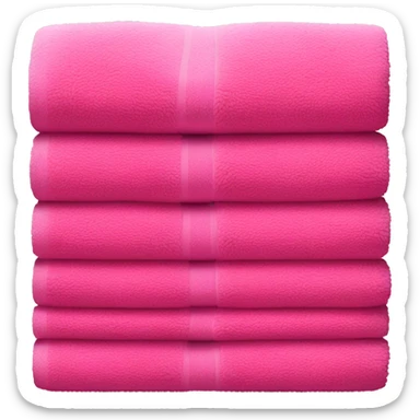Pink and hot pink towels  sticker