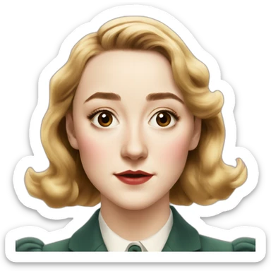 saoirse ronan 1940s face sticker
