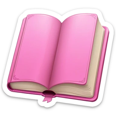 Icone book utilise couleurs rose sticker