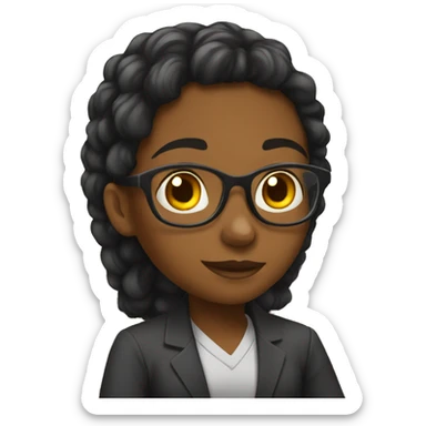 black girl in class sticker