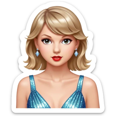 Taylor swift in sparkly dress  sticker