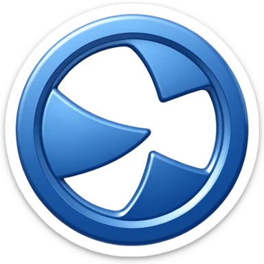 Abstracte staf van Olympia'18 met de hoofdkleuren blauw en wit sticker