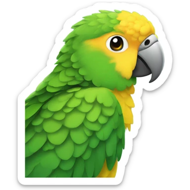 Yellow crowned Amazon parrot  sticker