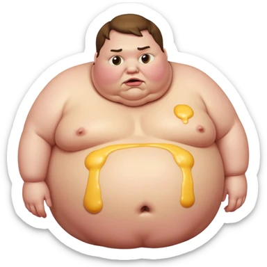 Super fat dude dying of super duper fat slobber knobs sticker