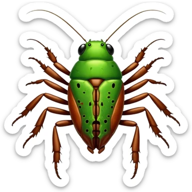 Zombie cockroach in oggye sticker