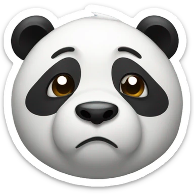 Panda tired of life sticker