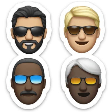 Teufel, sonnenbrille, muskeln, luzifer sticker