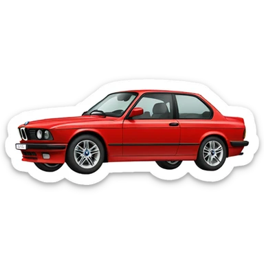 red bmw sticker
