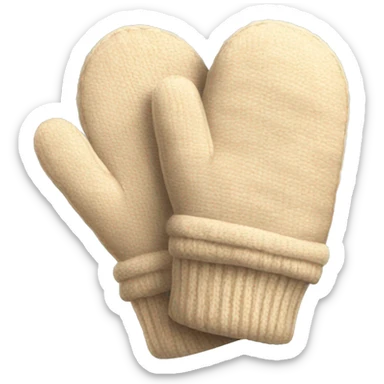 warm beige mittens sticker