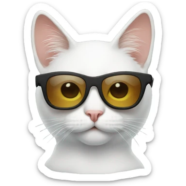 Cat with sunglasses sticker