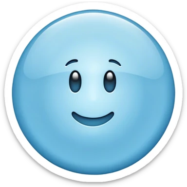 One light blue button sticker