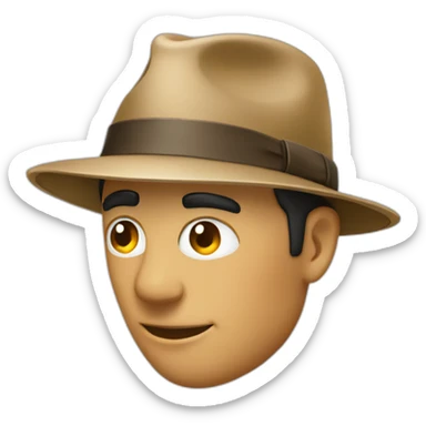 A fedora with safari flaps sticker