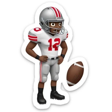 Ohio State University Football Player  sticker
