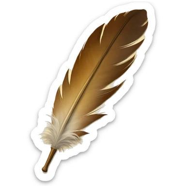parchment and feather sticker