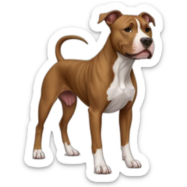 Dog-american-pit-bull-terrier-full-body sticker