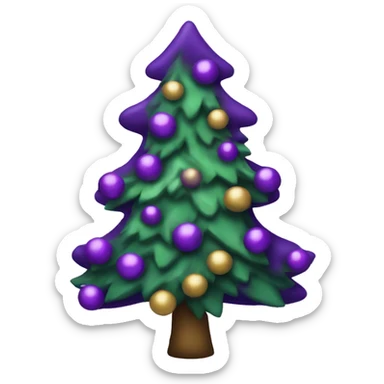 Purple Christmas tree  sticker