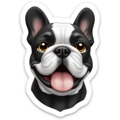 Bouledogue français noir et blanc sticker