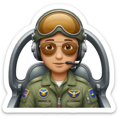 esgle pilot riding plane sticker