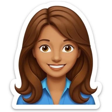 Retro 70s woman face sticker