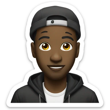 afroamerican rapper sticker