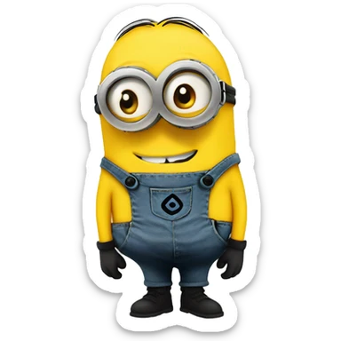 Minion with a face tat  sticker