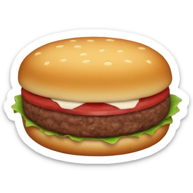 a single ground beef patty sticker