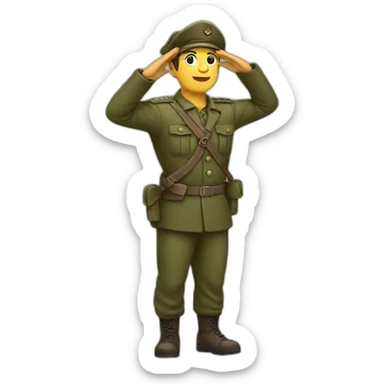 peasants doing a military salute sticker