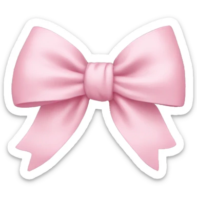 light pink bow on light pink bow sticker