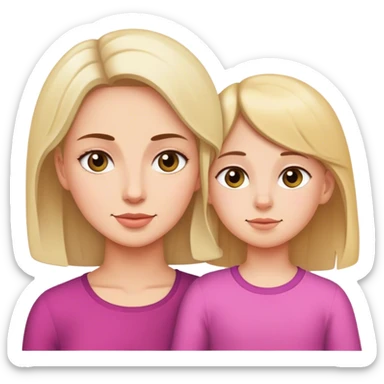 Mom and daughter  sticker