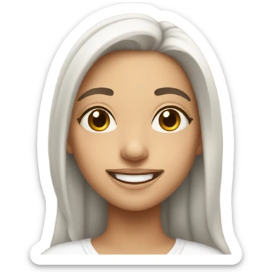 Cute clean girl with slippers smiling  sticker