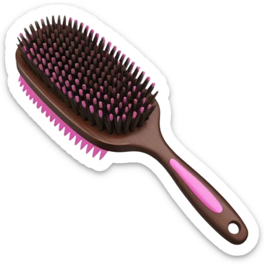 dark brown hair brush for small girls sticker