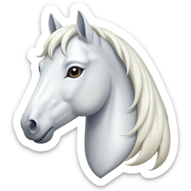 white horse face  sticker