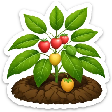 fruit plant garden bed sticker