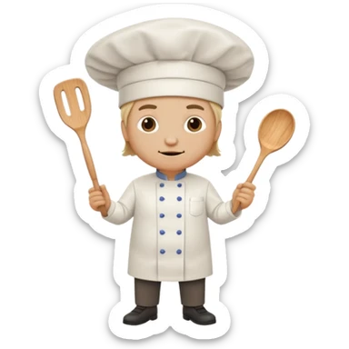 High resolution of   realistic full body chef distorted , no extra hybrid sticker
