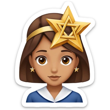 Girls with Jewish star  sticker