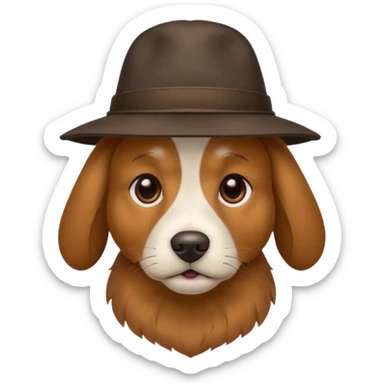 Hund mit Mütze  sticker