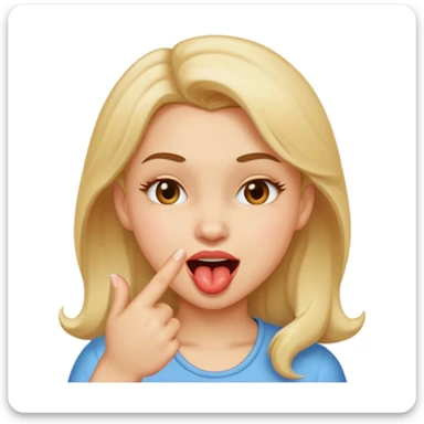 Chica mordiendose el dedo y guiña un ojo sticker