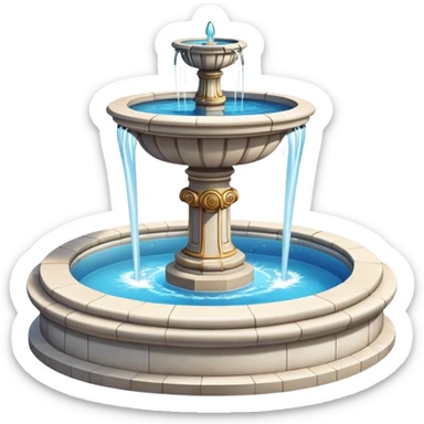 Pool with fountain sticker